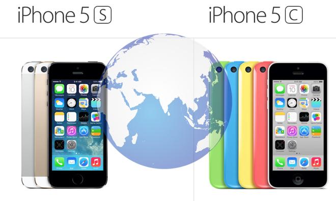 Apple's iPhone 5s & 5c set to launch in more than 50 new locales