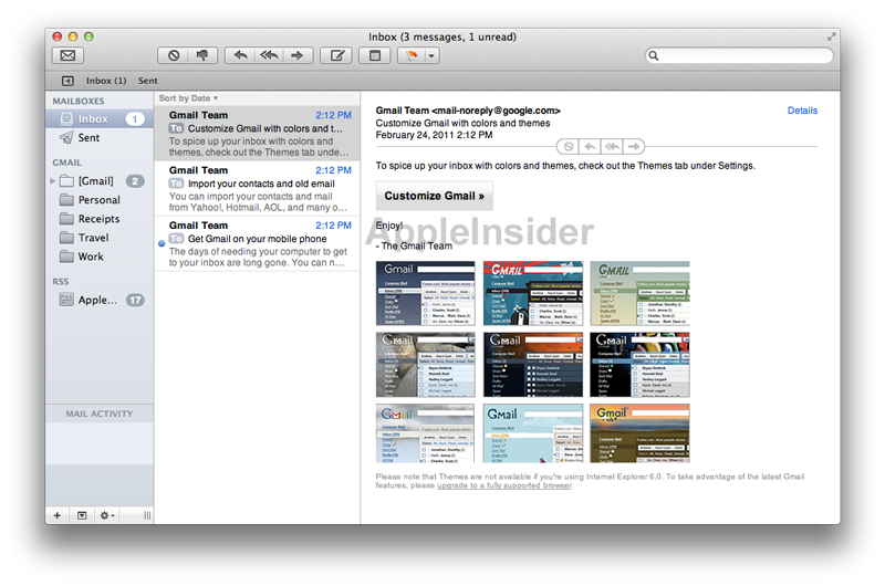 mac os x mail apps