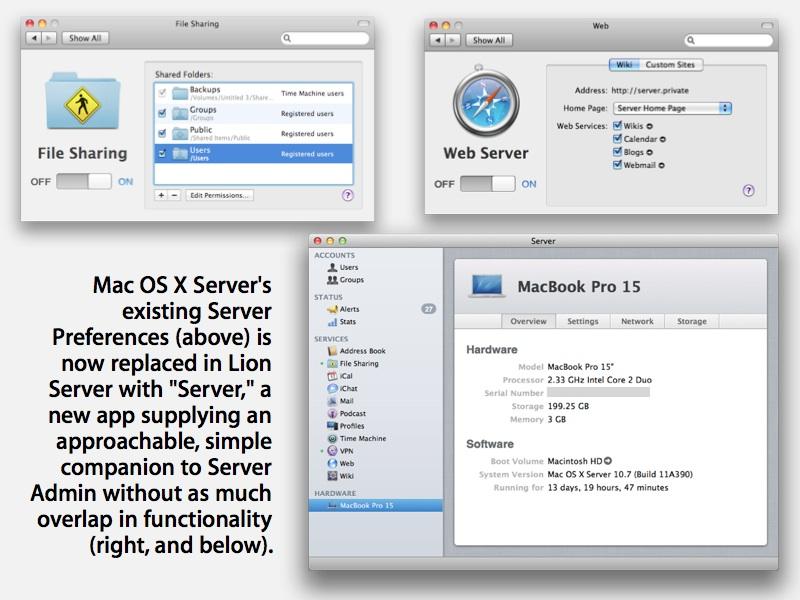 Mac OS X Lion Server app