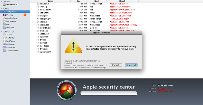 remove malware mac os x