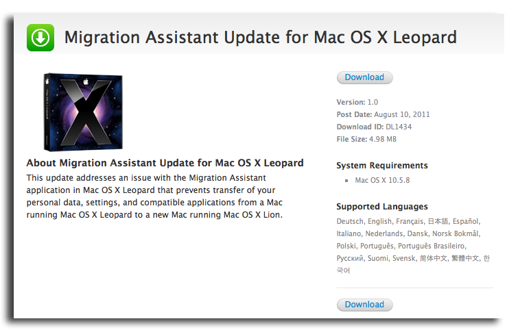 download mac os 10.5 leopard