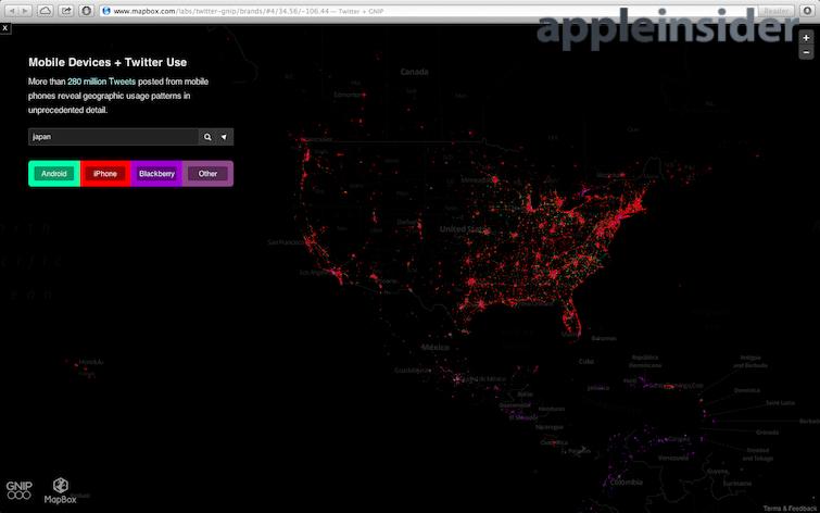 Twitter heat map shows iPhone use by the affluent, Android by the poor ...