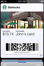 starbucks card in apple wallet