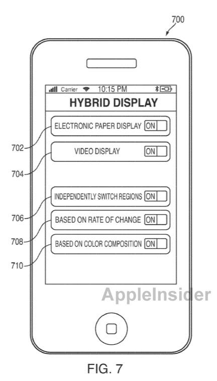 Apple、独立した領域を持つハイブリッド e-ink-LCD ディスプレイを検討