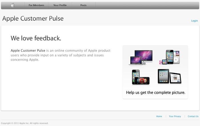 Apple Customer Pulse website