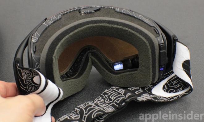 ski goggles heads up display