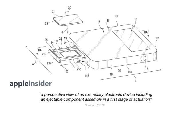 Appleの特許出願で、省スペースかつ磁気で固定されたSIMトレイが披露される