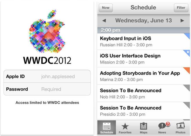 Apple の WWDC 2012 スケジュールと公式 iOS アプリが利用可能になりました