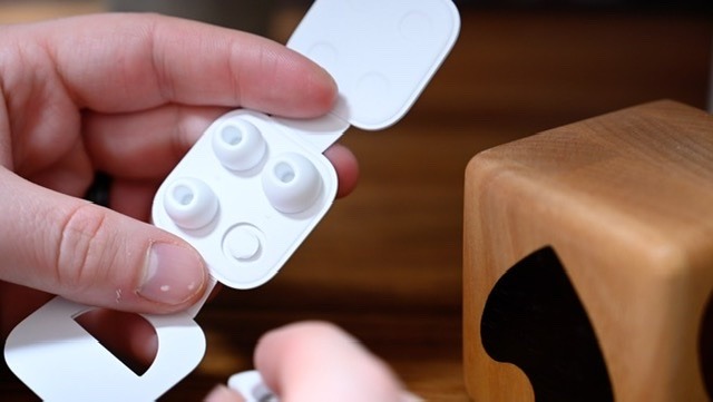 AirPods Pro silicone tips come in small, medium, large