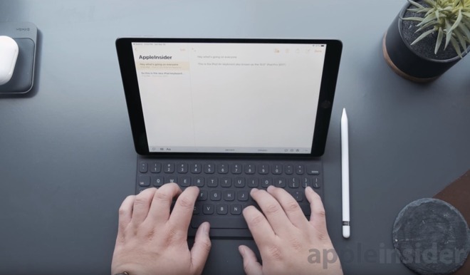 The Smart Keyboard offers a good typing experience