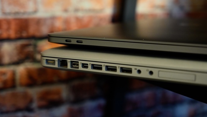 The USB-C ports take up much less space, but don’t offer as as many built in connections.