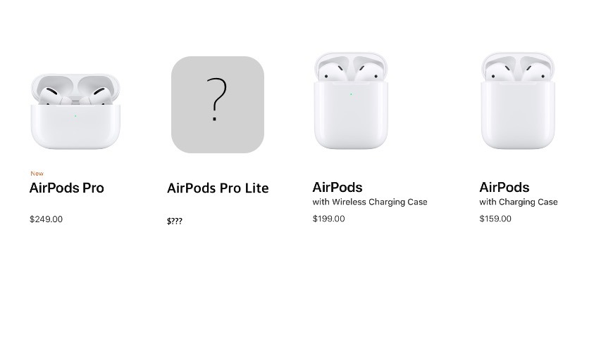 There is not much room in the AirPods lineup