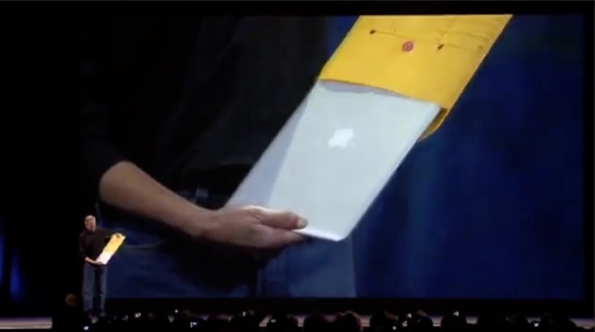 The MacBook Air was revealed from inside an envelope