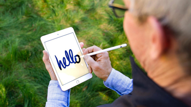 The iPad mini 5 was revealed using this image of Tim Cook