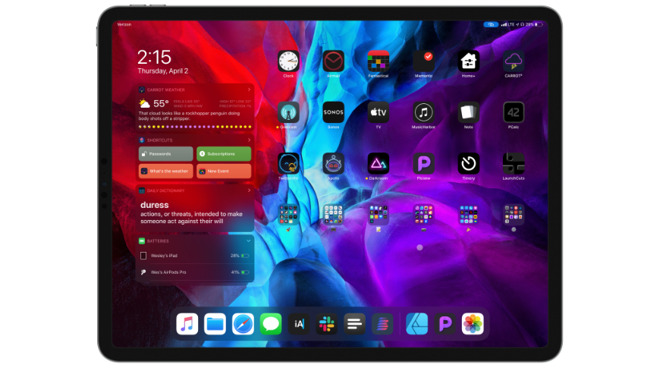 iPadOS running on the 12.9-inch iPad Pro