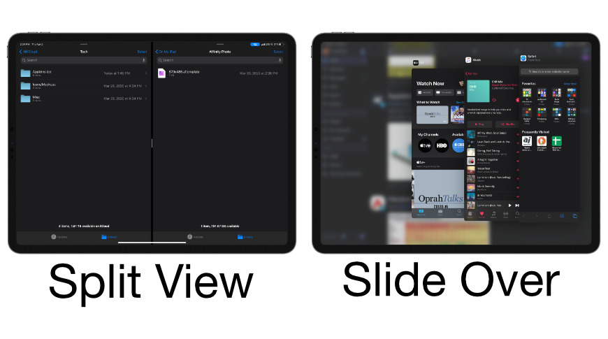 Split View and Slide Over
