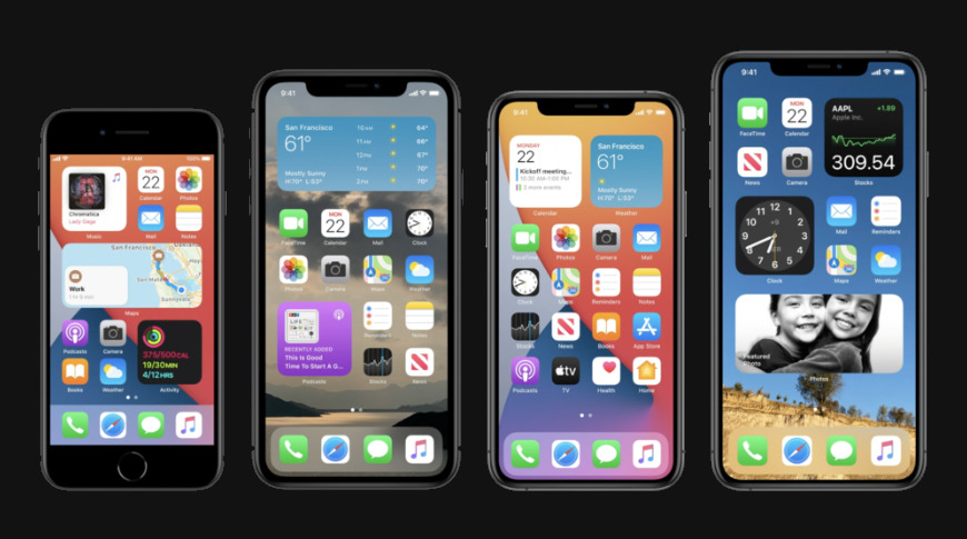 Widgets can be placed interspersed with app icons for the first time