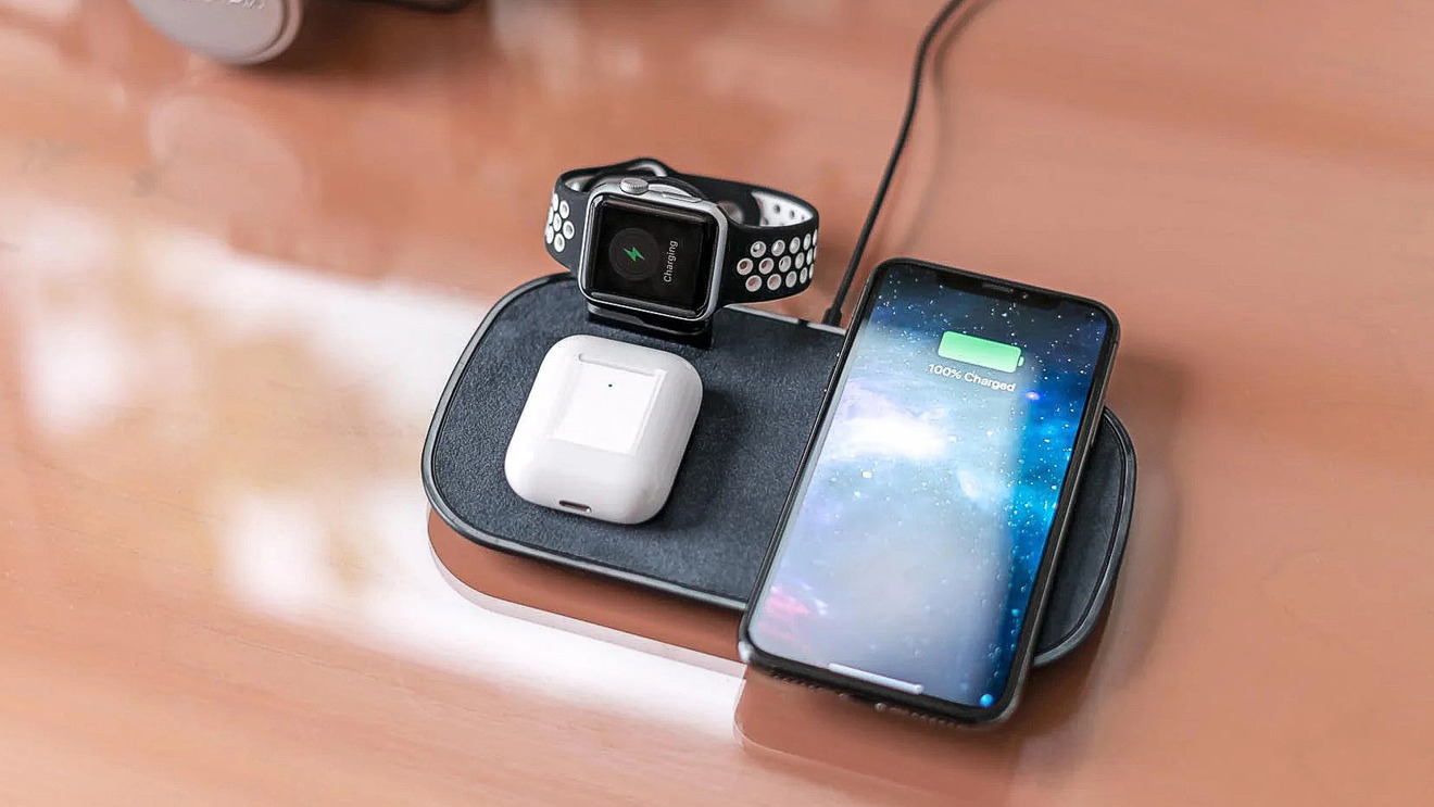 The Mophie 3-in-1 Wireless Charging Pad