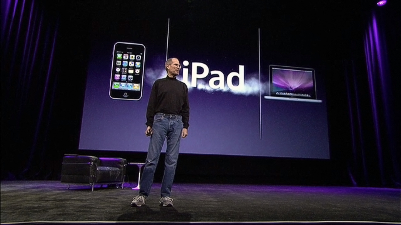 Steve Jobs at the 2010 launch event