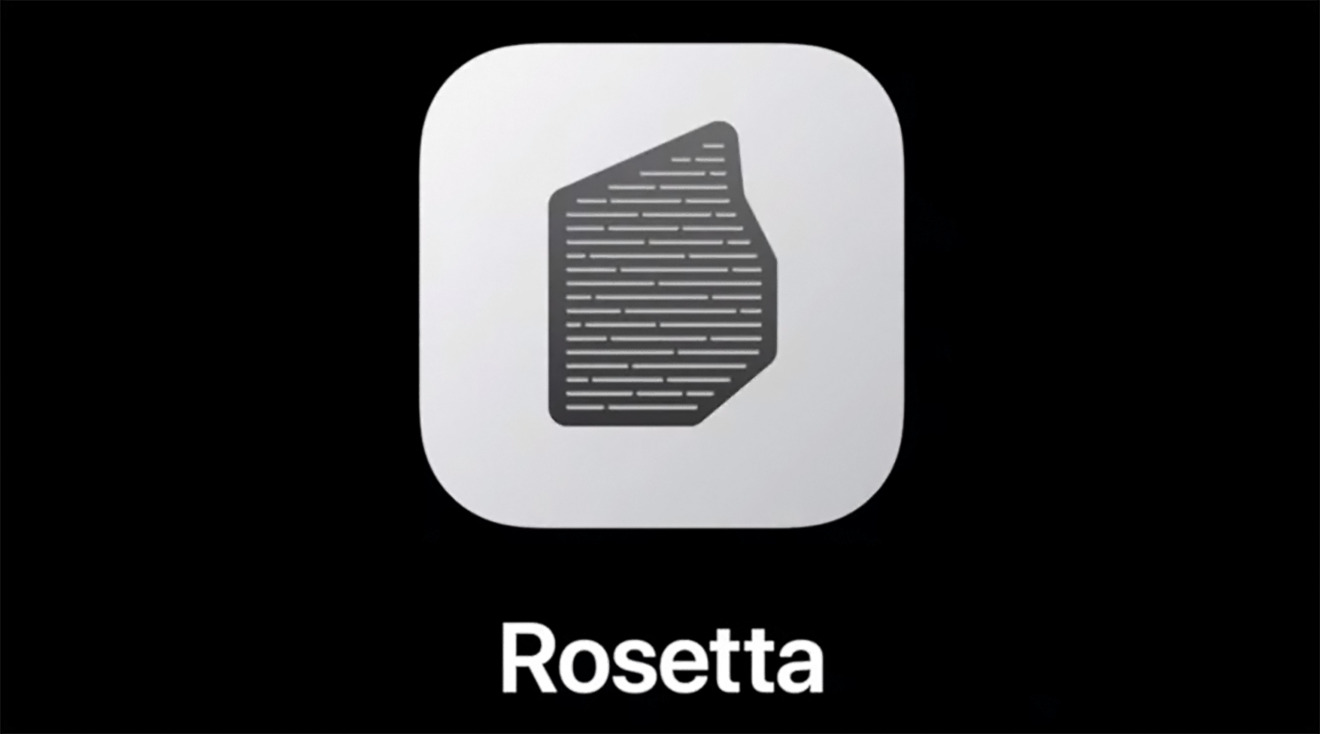 Rosetta launched with Mac OS X