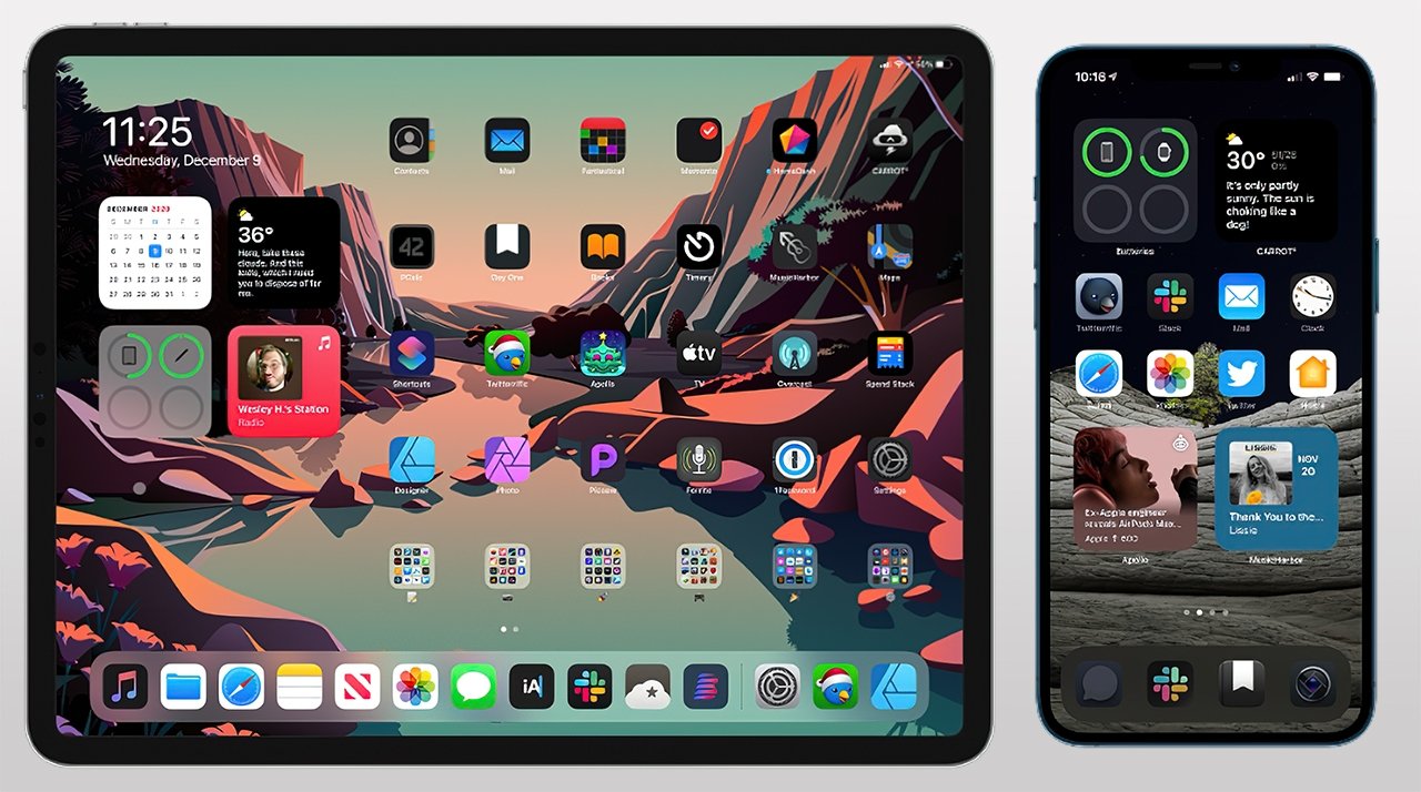 Widgets were added to iPadOS 14 and iOS 14 and are displayed on the Home Screen