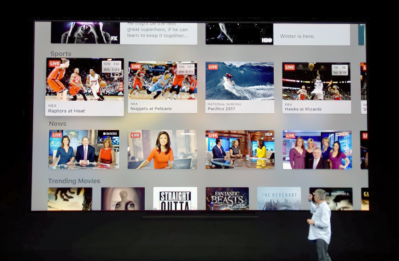 Apple presenting the changes in tvOS 11