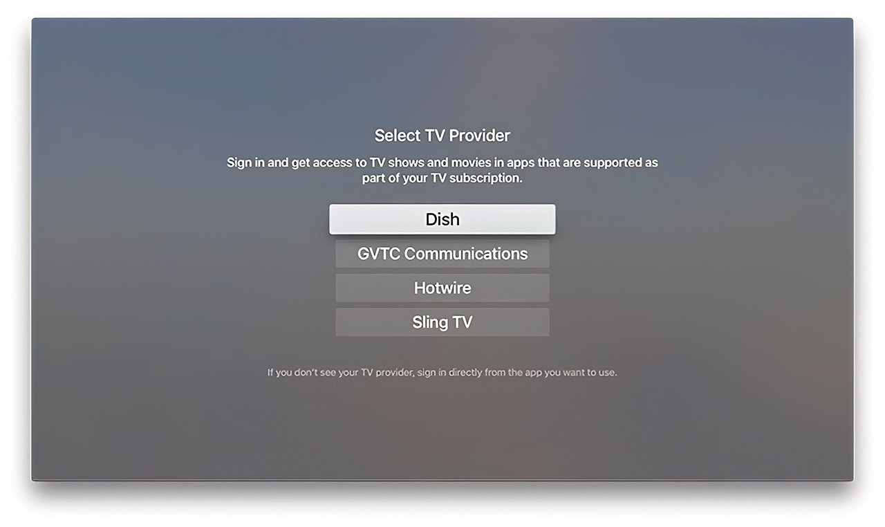 tvOS 10 added Single Sign-On for cable providers