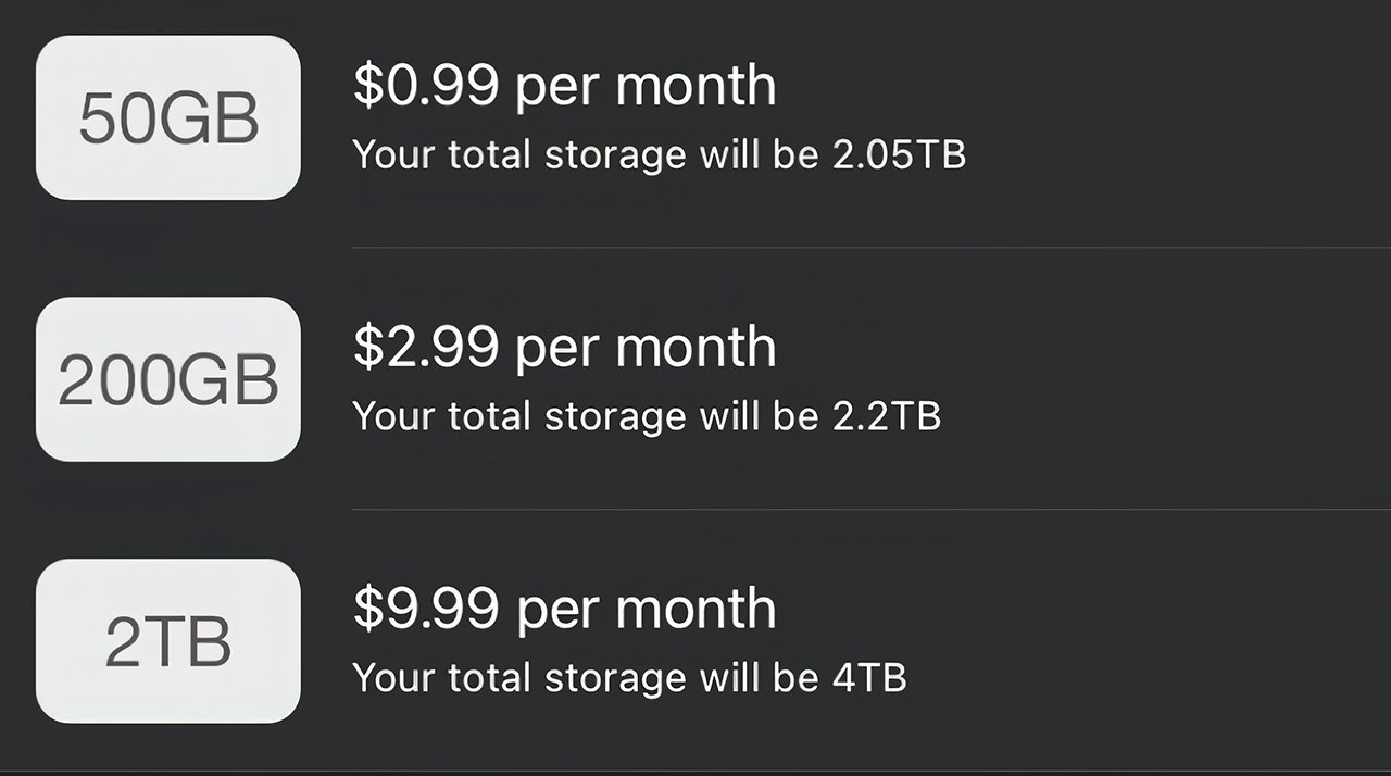 Does each member get 200GB in Apple one?