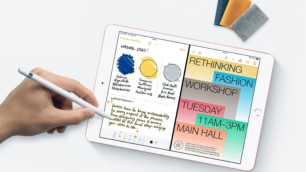 The tablet supports the first-generation Apple Pencil