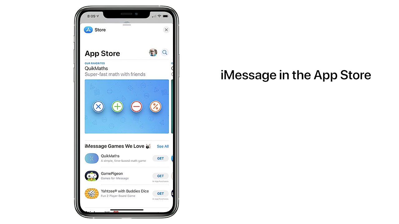 The App Store has a dedicated section for iMessage apps