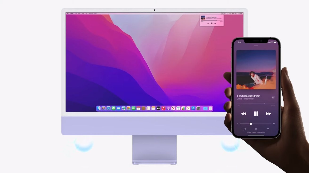 Send media to the Mac using AirPlay in macOS Monterey