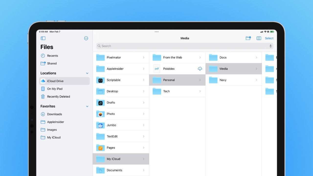 The Files app on iPadOS has become very Mac-like