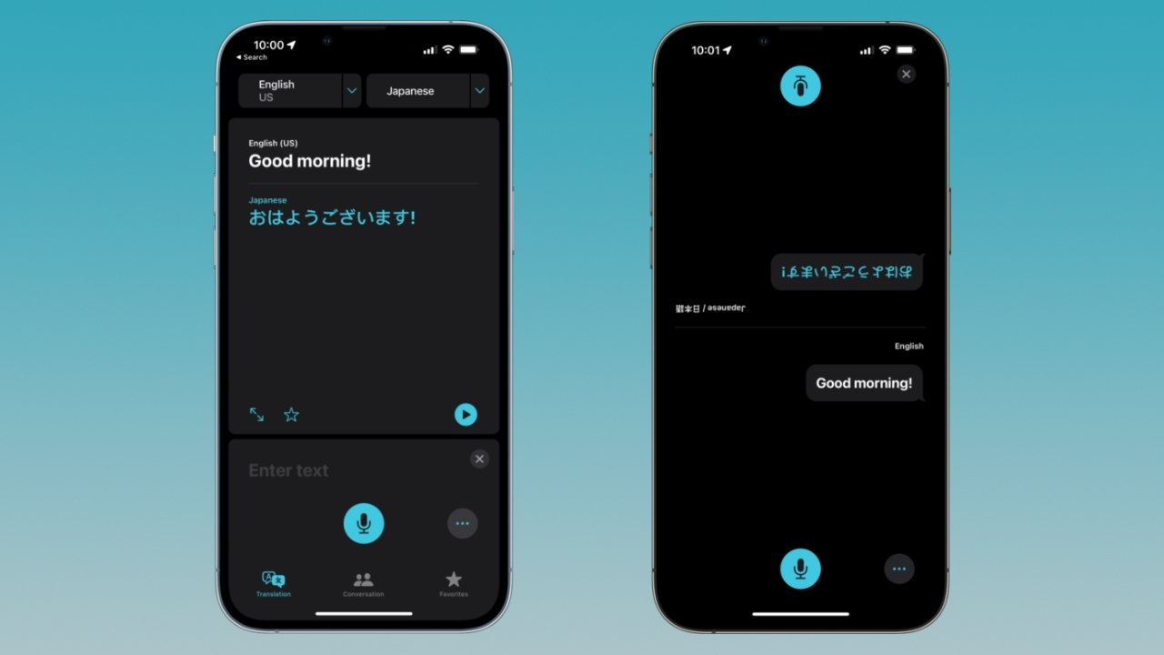 Translate can be used for translating text or having conversations