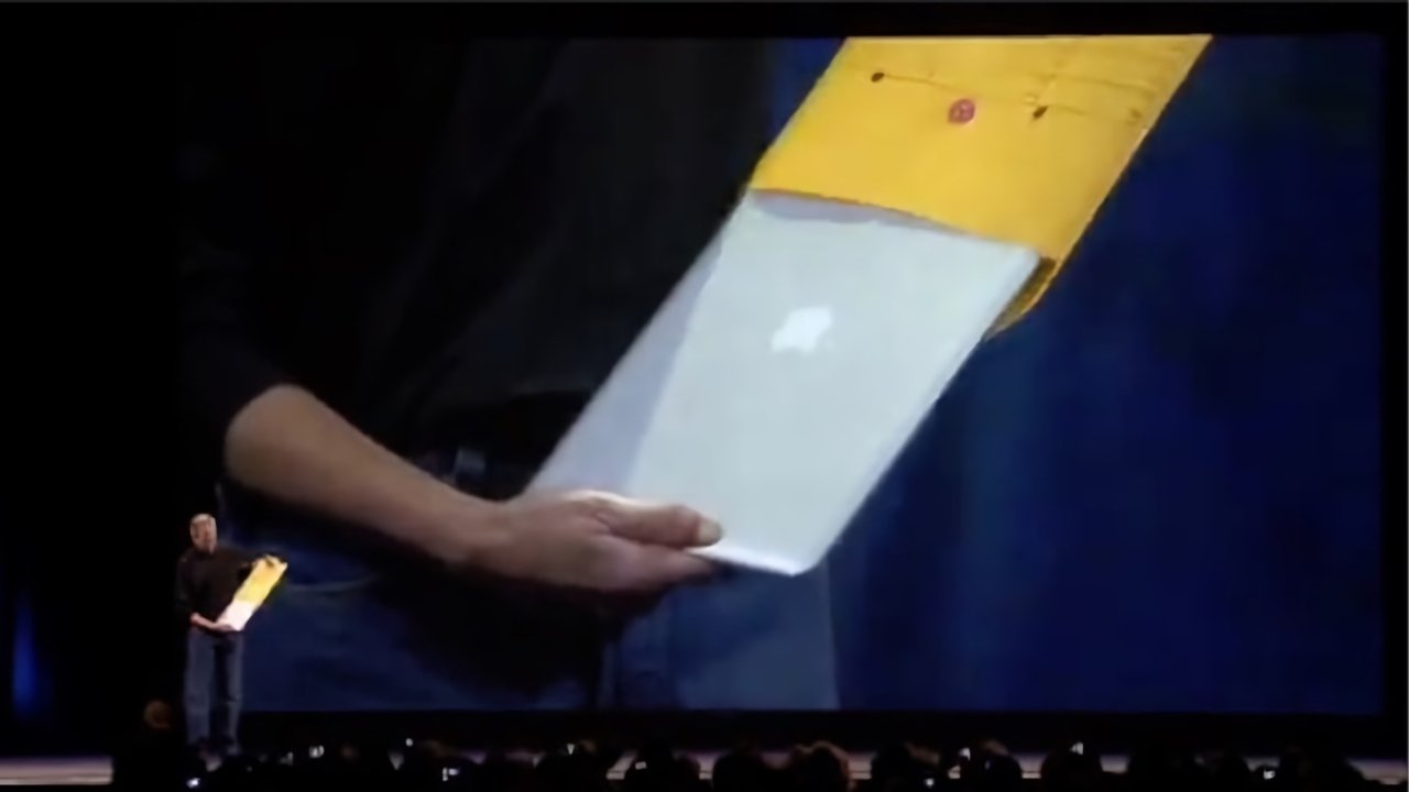 The MacBook Air was revealed from inside an envelope