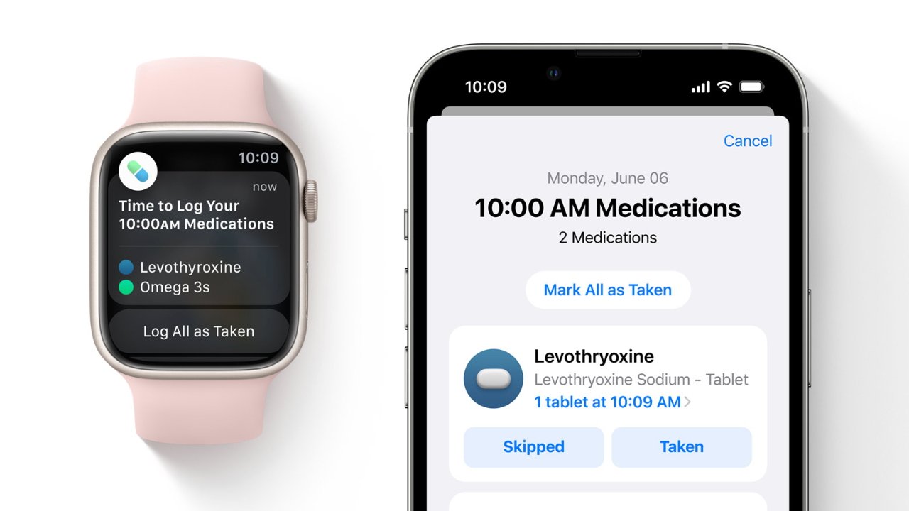 New heath features in watchOS 9 include medication tracking