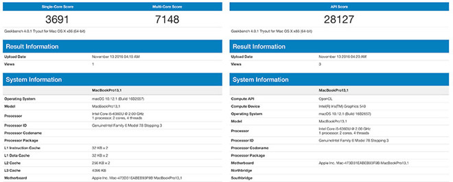 macbook pro geekbench 2017 score