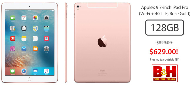 3-Hour Deal: Apple's 9.7-inch iPad Pro (128GB, Wi-Fi + 4G LTE