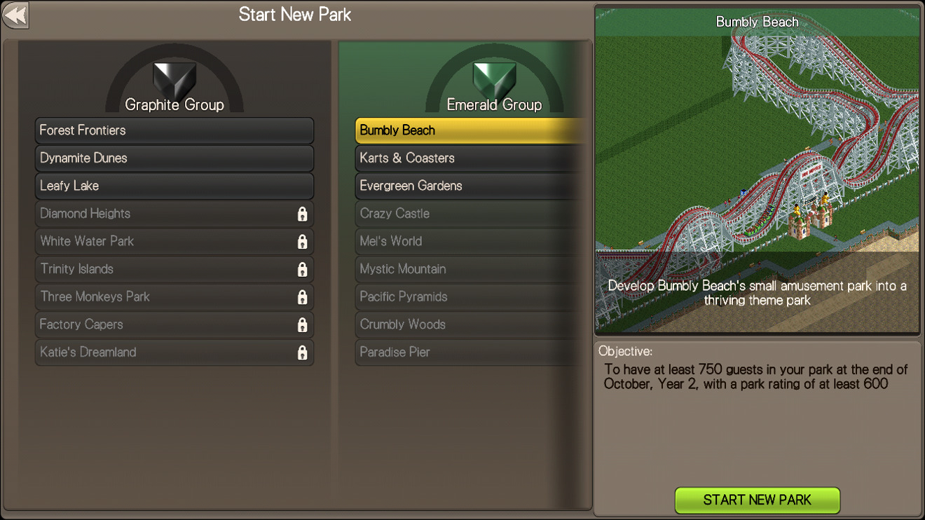 rollercoaster tycoon classic park scenario editor tutorial