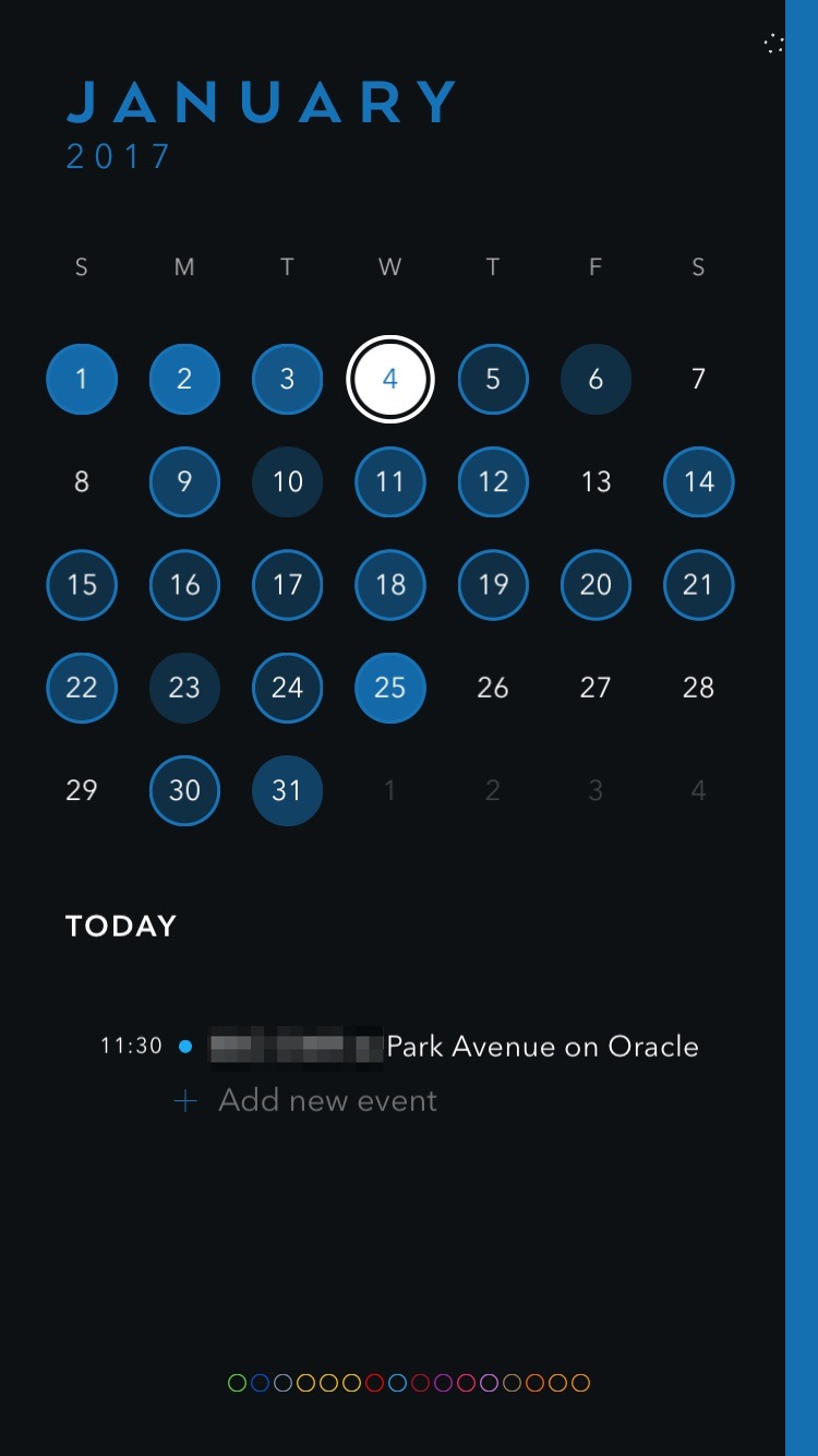 Timepage calendar iPhone app by Moleskine adds style to events