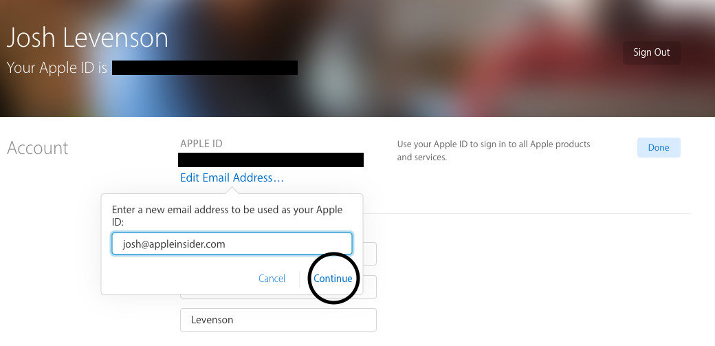 verify your apple id email address