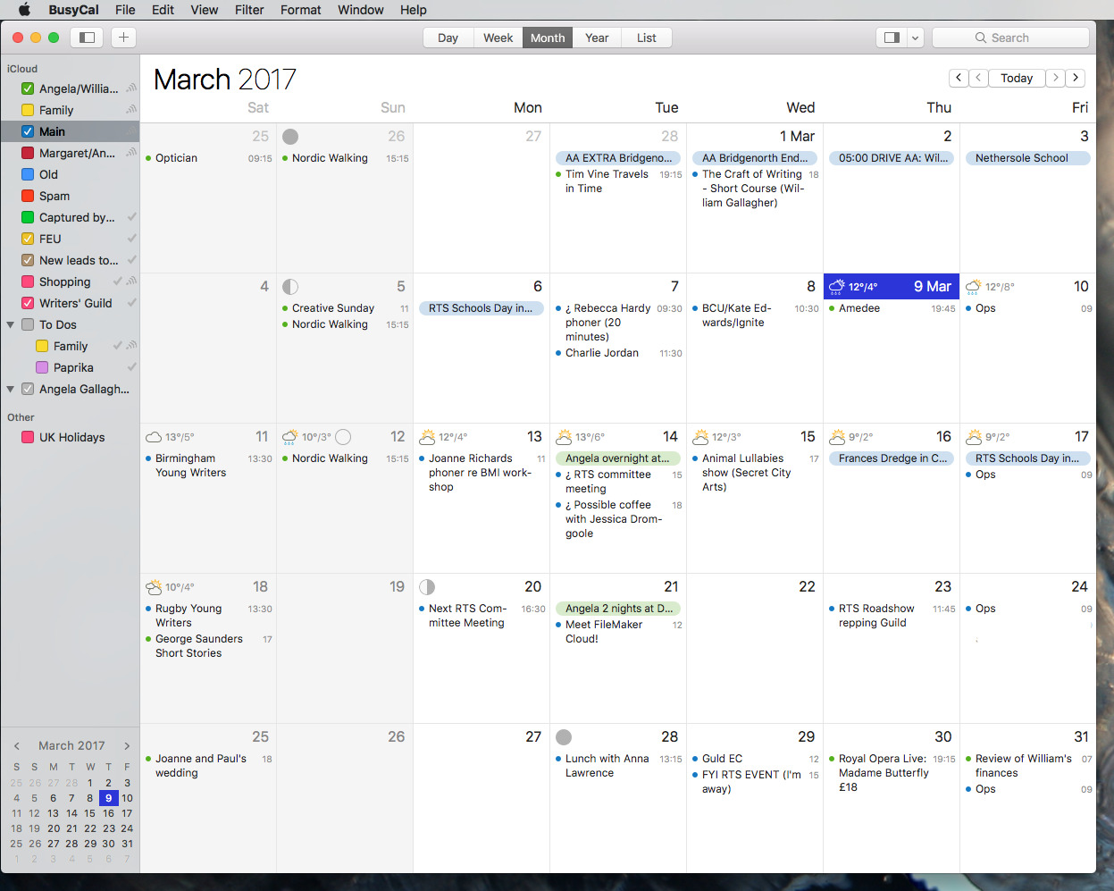 calendar software for the mac