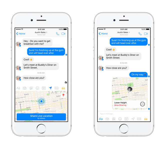 How to use Facebook Messenger's new Live Location feature on iPhone