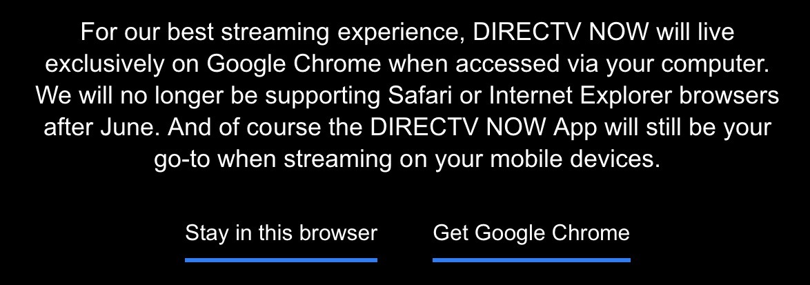 chrome directv please restart the video player