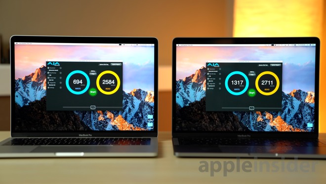 Review Apple S New Kaby Lake 13 Macbook Pro Without Touch Bar Unexpectedly Speedy Vs 16 Model Appleinsider