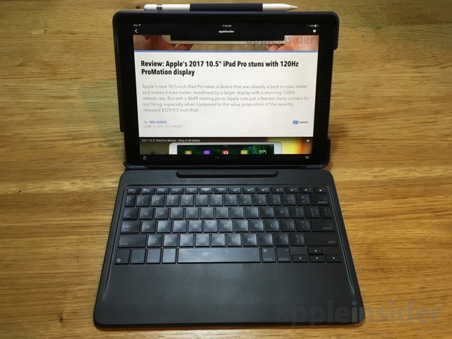inden længe baggrund Shuraba Review: Logitech Slim Combo Smart Connector keyboard for Apple's 10.5" iPad  Pro | AppleInsider