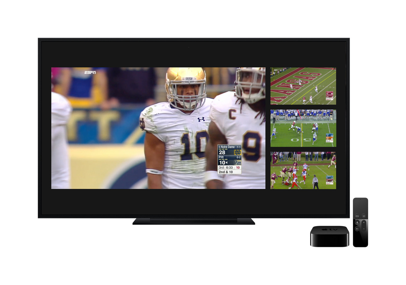 Espn App For Apple Tv Update Adds The Ability To Watch Four Live Feeds Simultaneously Appleinsider