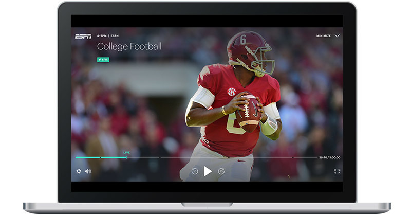 How to watch live college football on on sale hulu