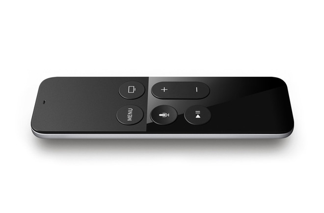 The Siri Remote for the 2015 Apple TV.