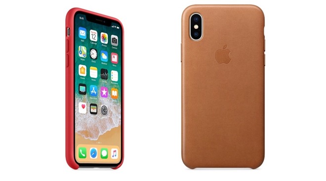 Apple iPhone X Silicone and Leather Cases