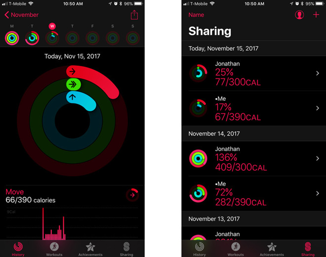 apple watch activity add friends